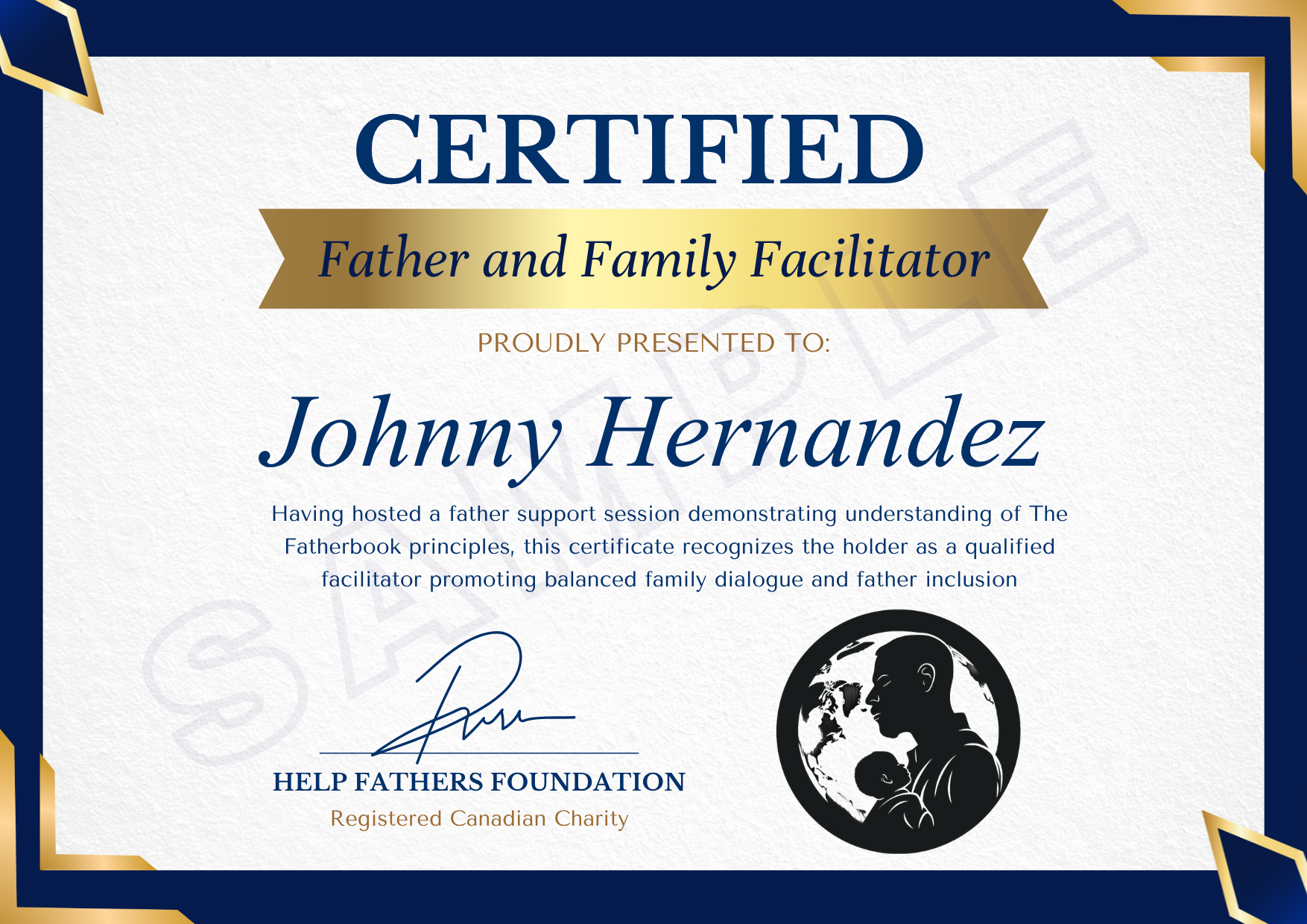 Facilitator Certificate preview
